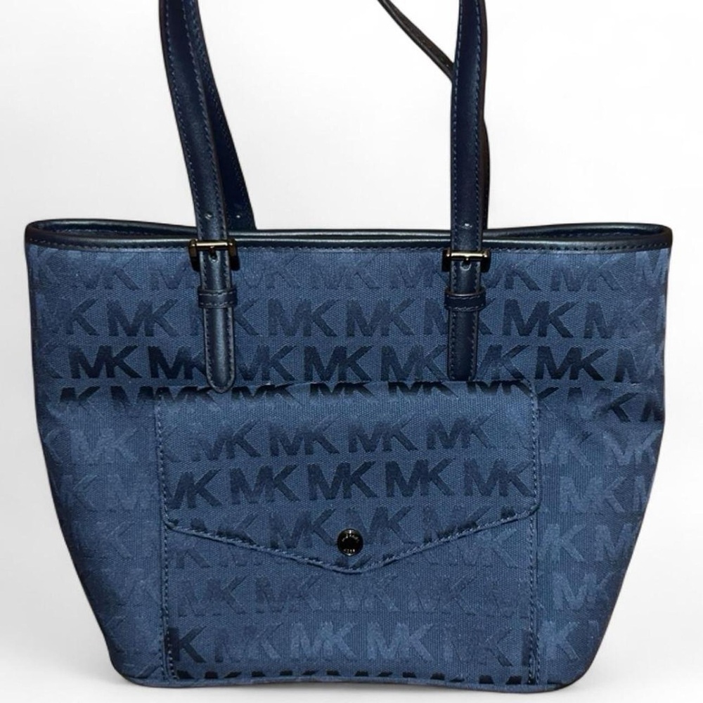 Michael Kors Navy Monogram Tote